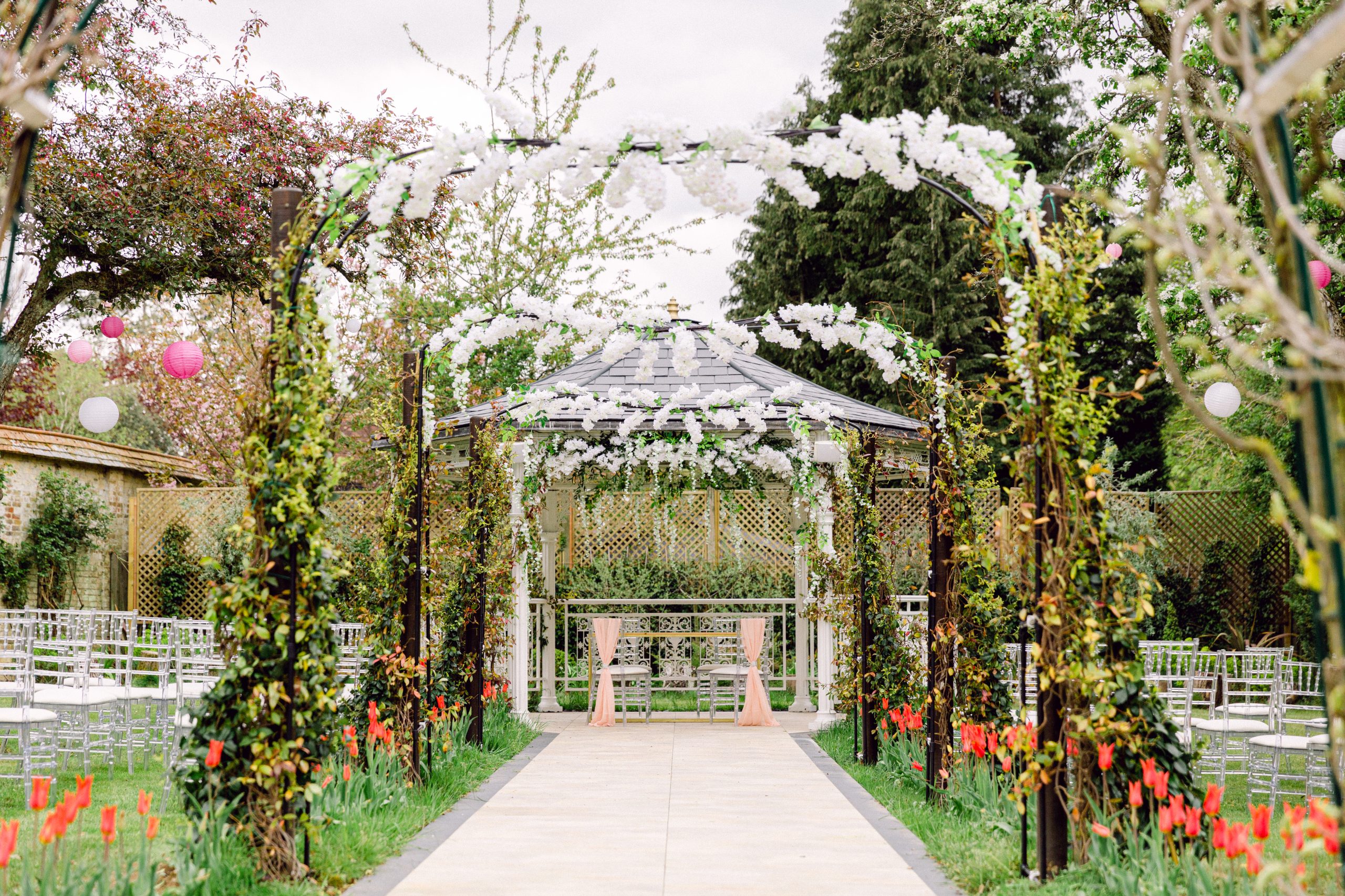 The Pavilion at Guildford Manor Hotel - outdoor wedding venue set in the Surrey Hills