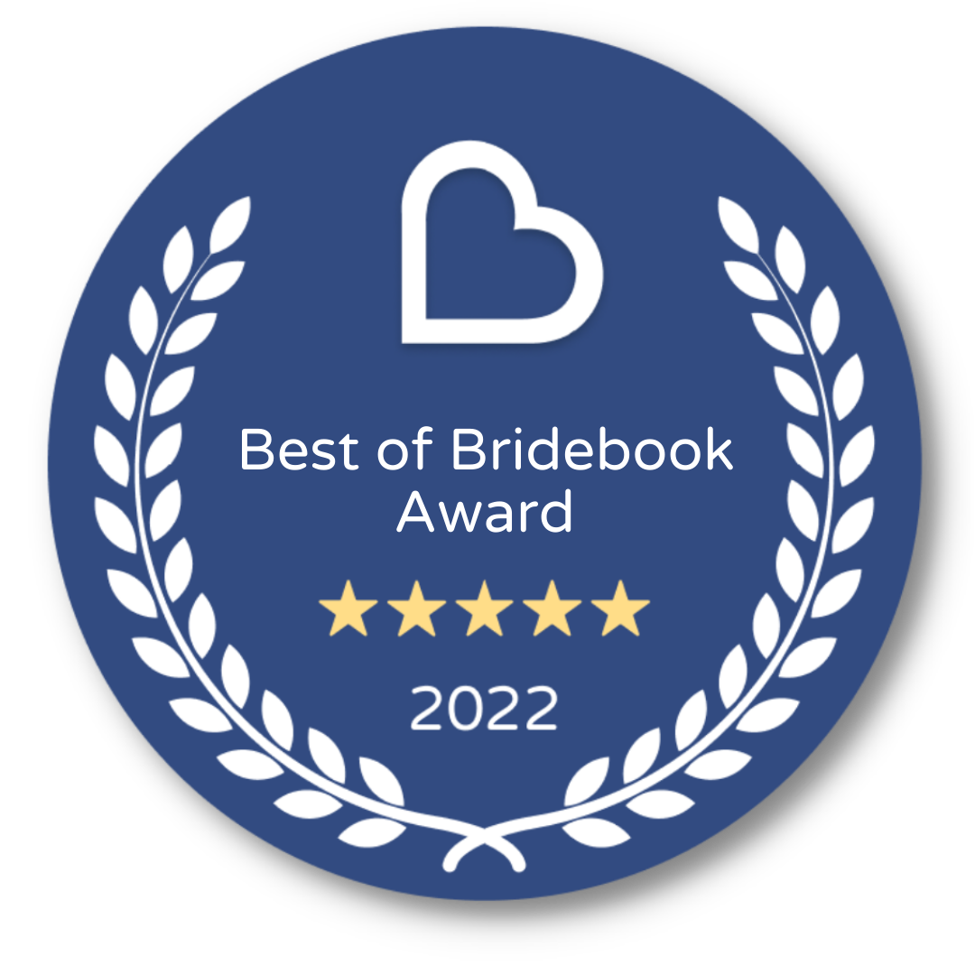 Best of Bridebook Award 2022 - awarded to Guildford Manor Hotel for receiving 5 star ratings from happy couples in 2021