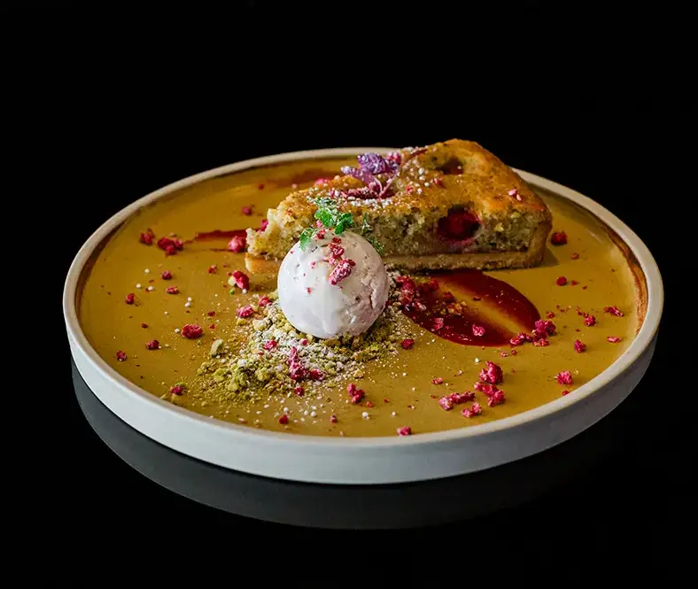 Bakewell Tart at Newland's Corner Restaurant
